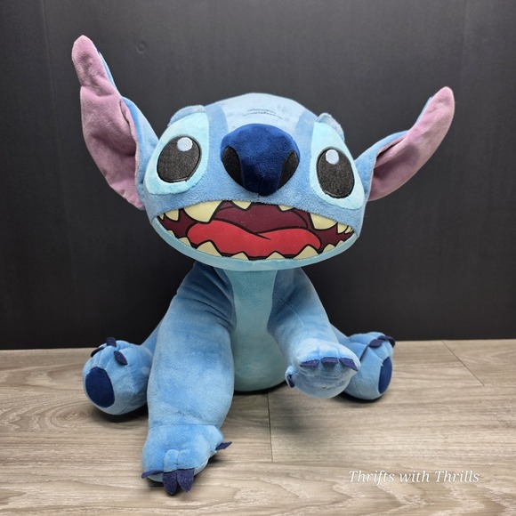 Disney Other - Disney 20" Lilo & Stitch Plush - Bending Ears - Stitch With Hand Out By Gemmy